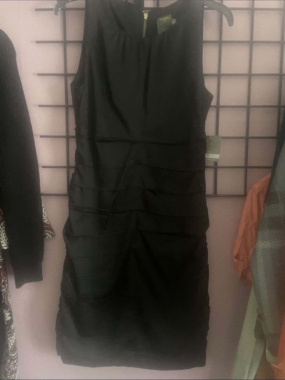 Taylor Black Tiered Sleeveless Midi Dress